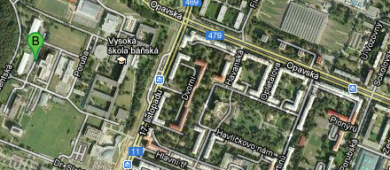 mapa sídla na Google maps mapa sídla na Google maps
